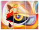 "Eye's Intuition" Glossy Metal Wall Art, 3 Panels, 36"x28"