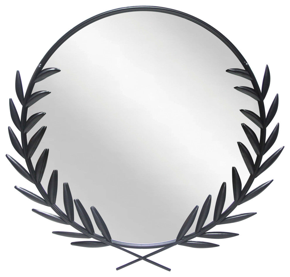 Emperor Black Decorative 21 in Wall Mirror