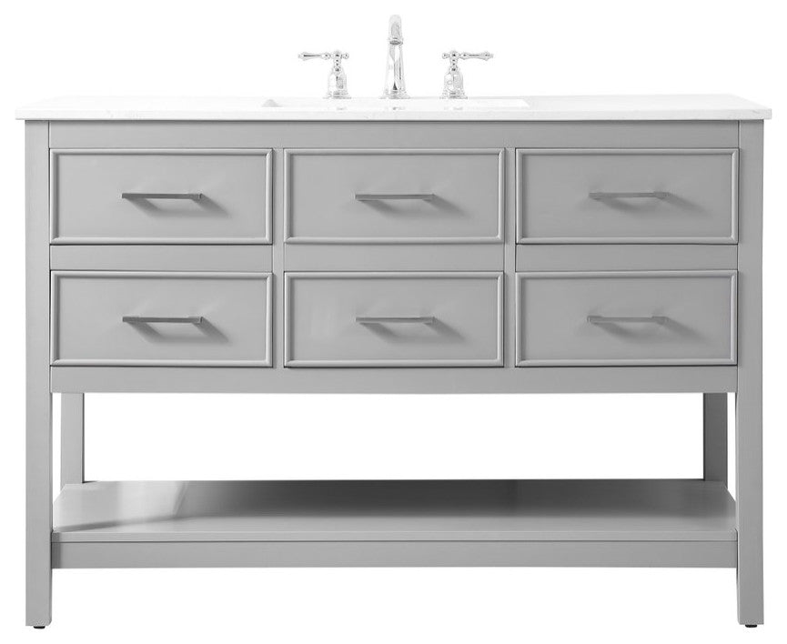 Home Living 48" Single Bathroom Vanity, Gray