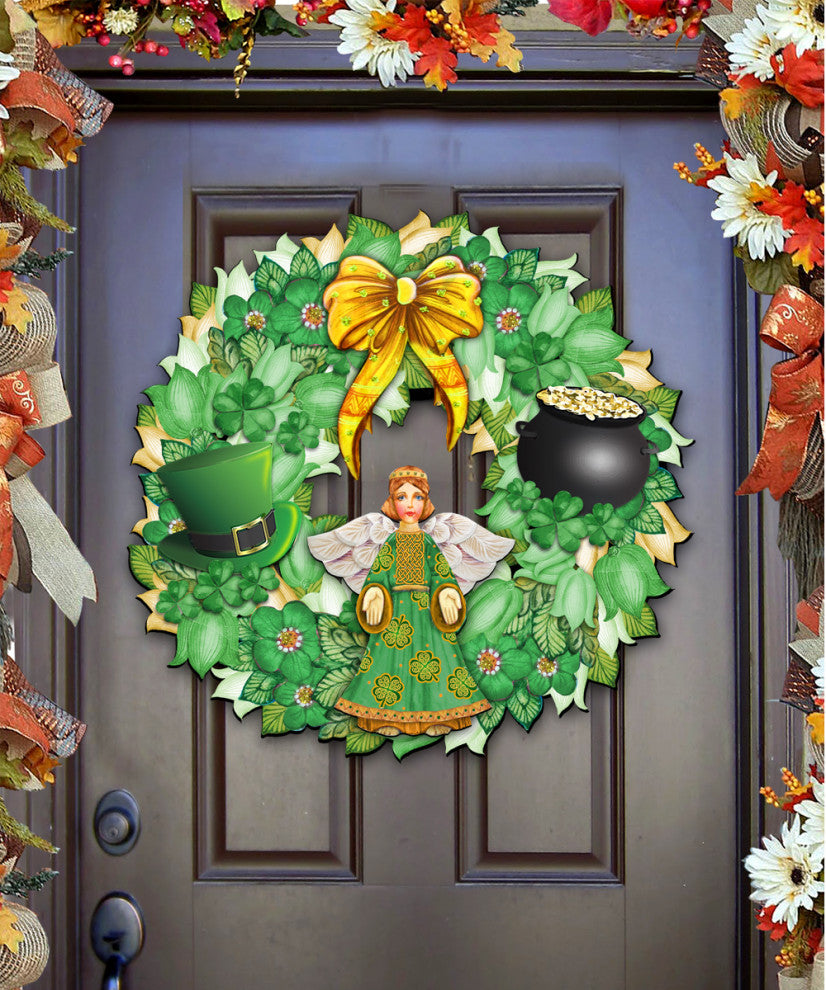 Irish Wreath Wooden Door Hanger
