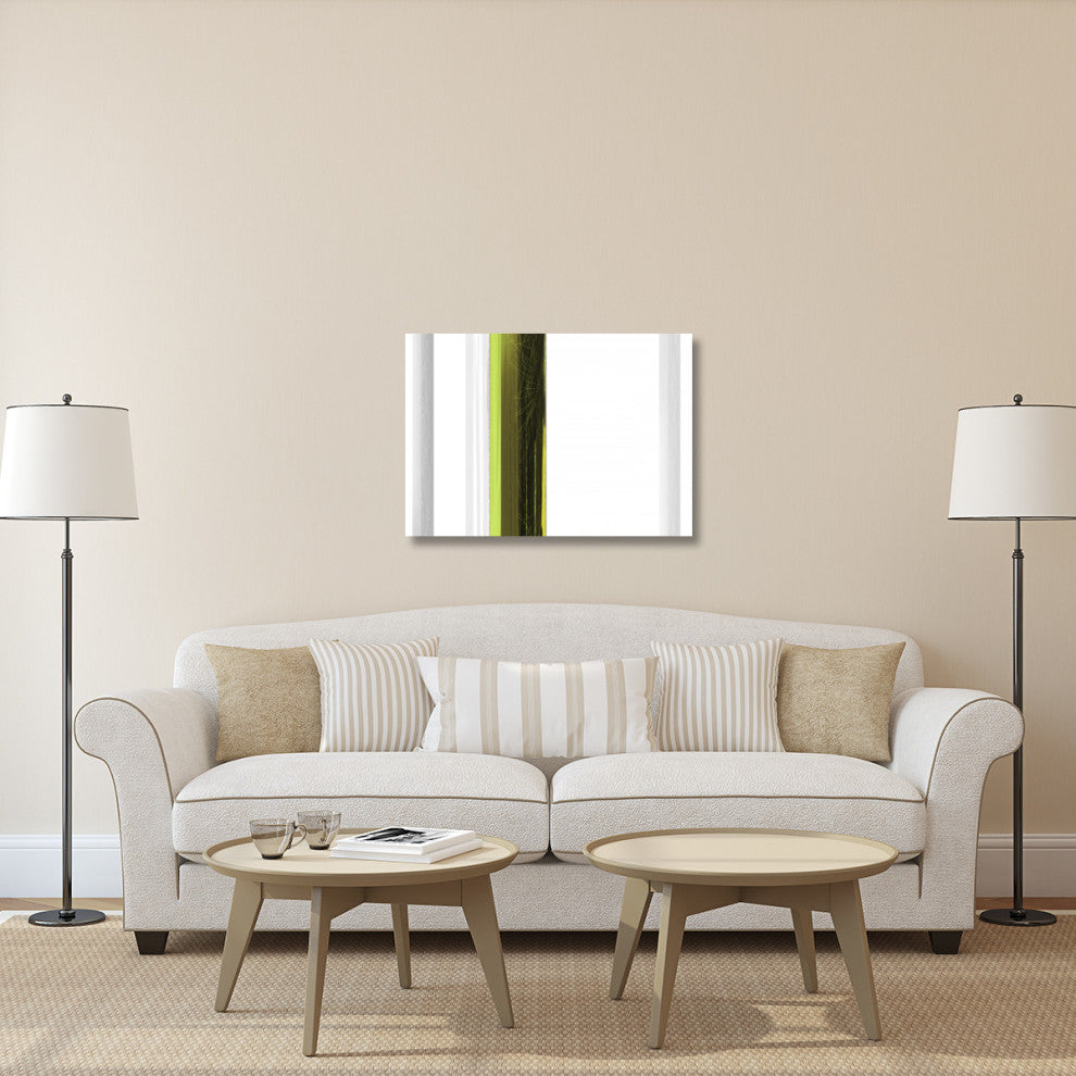 "Abstract Green On White" Fine Art Print