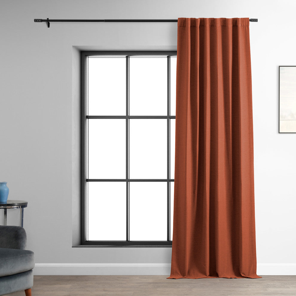 Persimmon Bellino Blackout Room Darkening Curtain Single Panel, 50"x120"