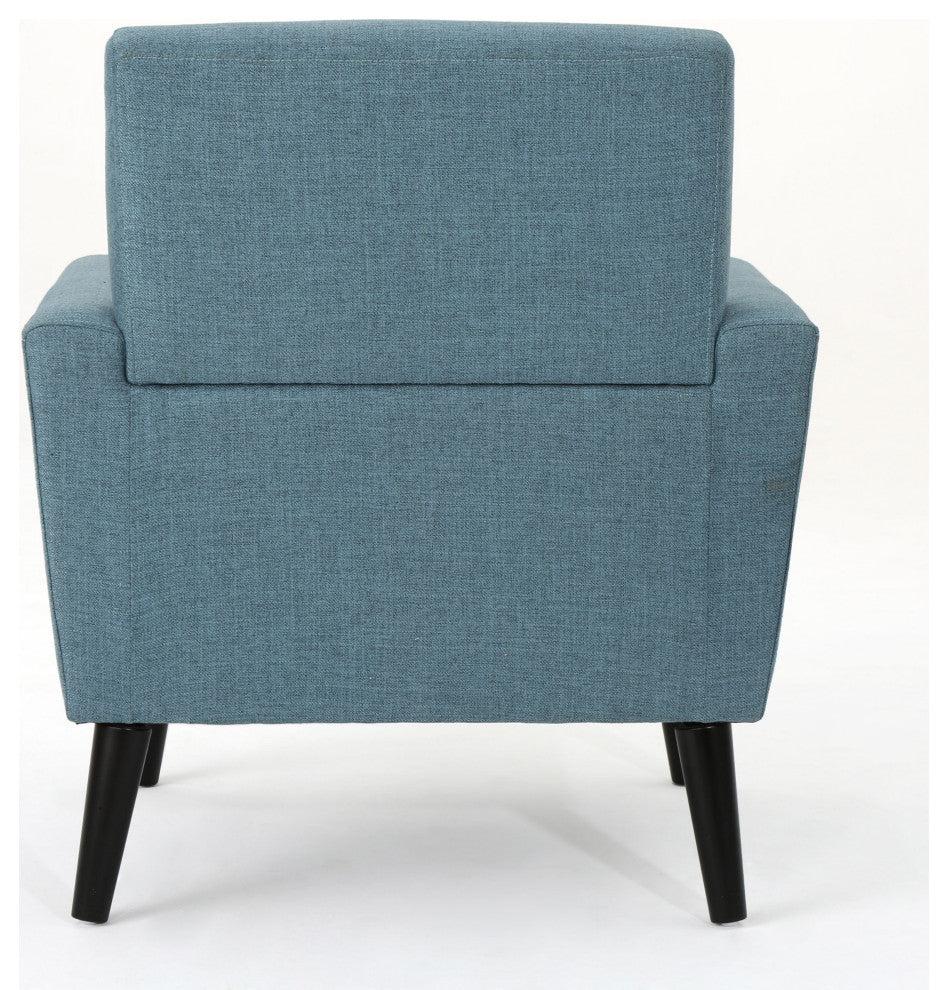 GDF Studio Sierra Mid Century Fabric Club Chair, Blue
