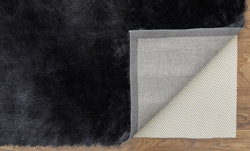 Weave & Wander Armada Plush Shag Rug, Black, 2'x3'4"