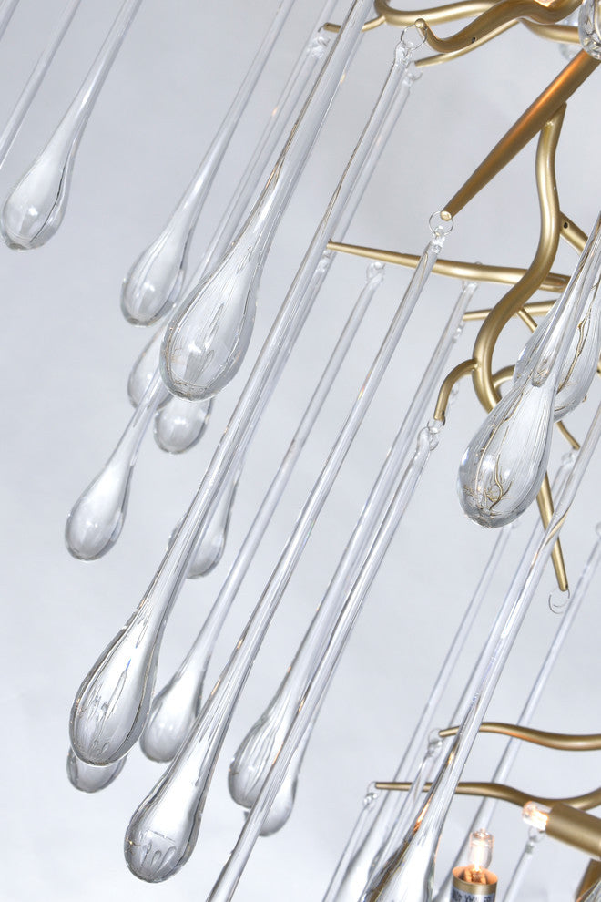 Anita 12 Light Chandelier With Gold Leaf Finish