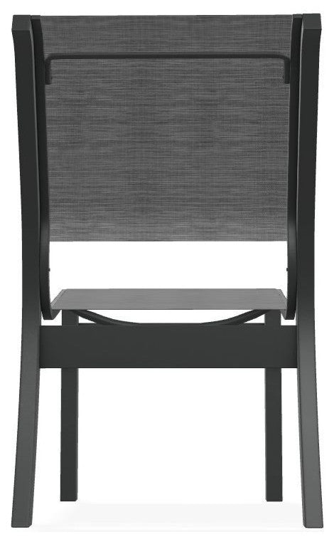 Leeward Sling Stackable Outdoor Dining Chair, Collect Charcoal/Graphite