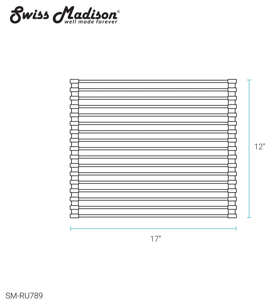 12 x 17 Stainless Steel Roll Up Sink Grid