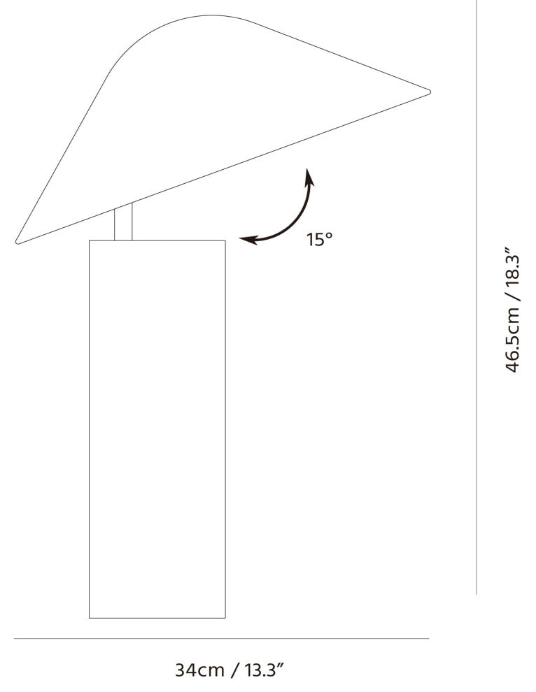 Damo Table Lamp Simple, Champagne Gold