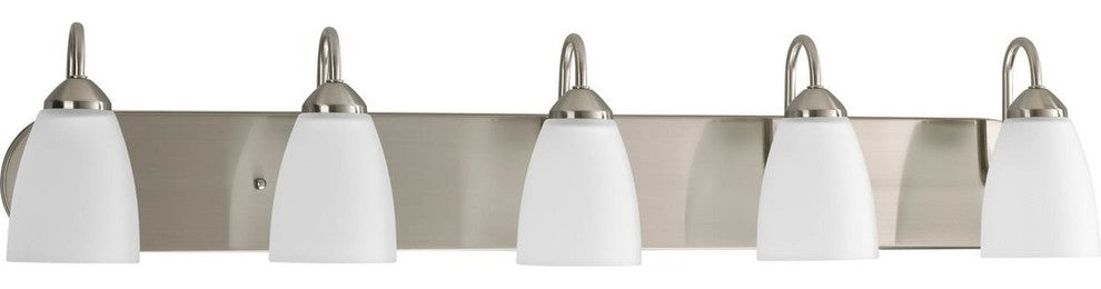 Progress Lighting 5-100W Medium Bath Bracket, Brushed Nickel