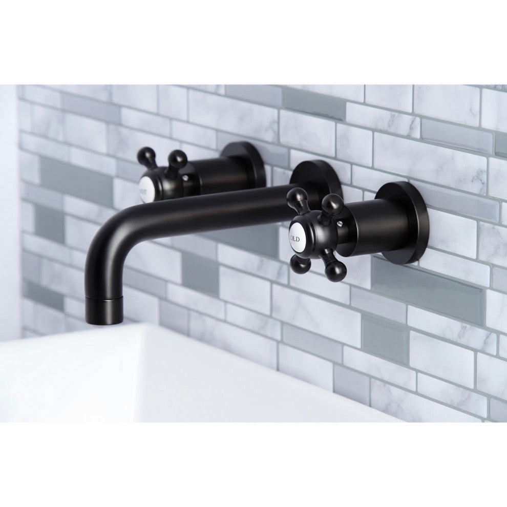 KS8125BX 2-Handle 8" Wall Mount Bathroom Faucet, Oil Rubbed Bronze
