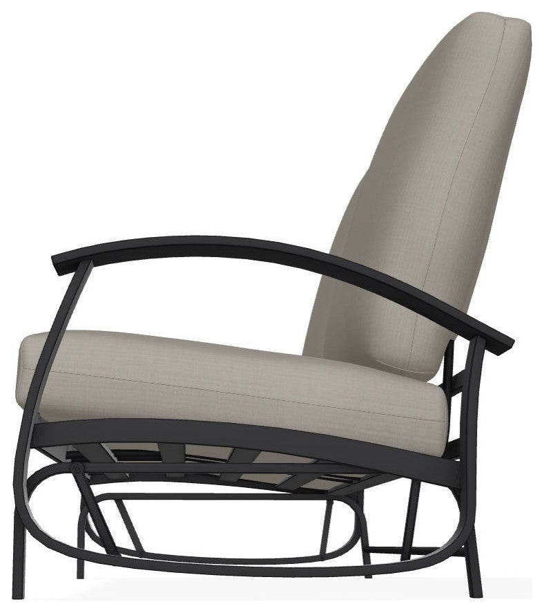 Belle Isle Cushion Deep Seating 2-Seat Glider, Stone Linen/Black