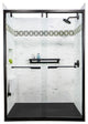 Transolid SaraMar 60"x36"x96" 3-Piece Shower Wall Kit, White Venito Velvet