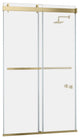 Spezia Double Sliding Frameless Shower Door, Brushed Gold, 48" W X 76" H