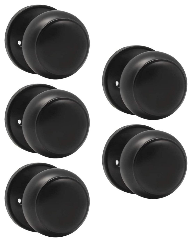 Modern Matte Black Dummy Door Knob, Set of 3