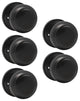 Modern Matte Black Dummy Door Knob, Set of 3