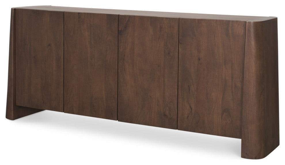 Tammar Brown Wood 4-Door Sideboard