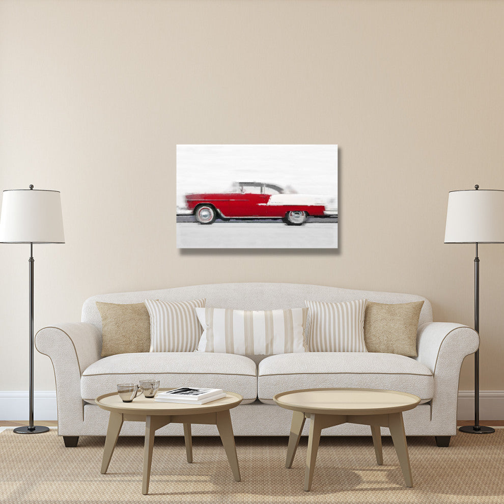 "1955 Chevy Bel Air Watercolor" Fine Art Print