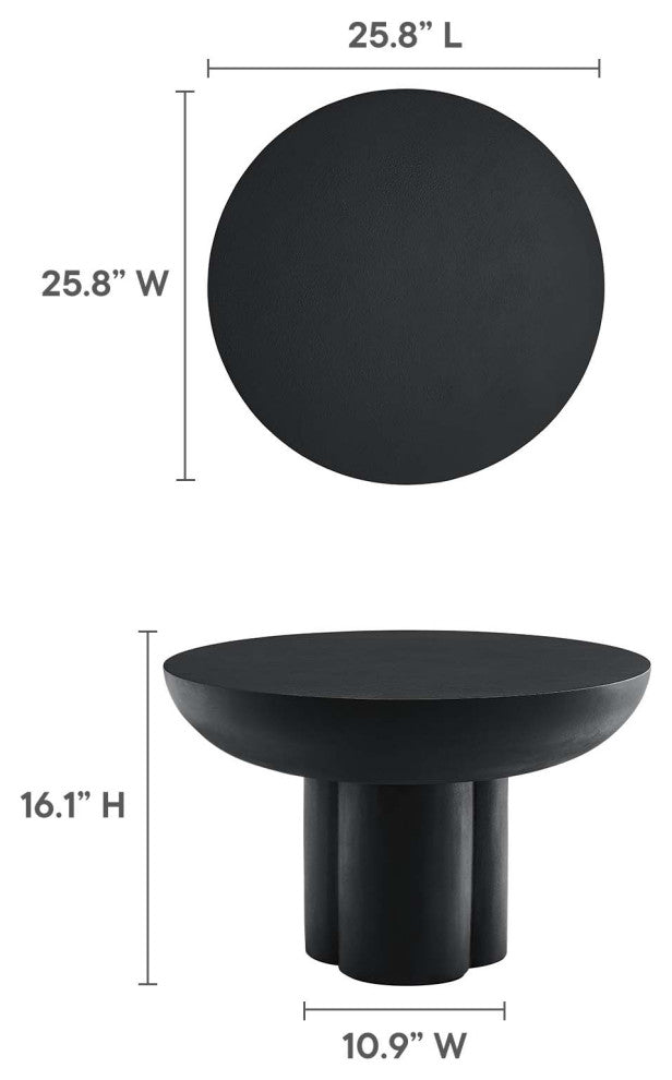 Caspian Round Concrete Coffee Table