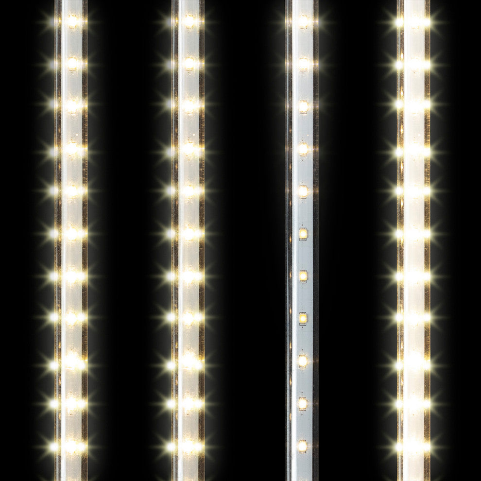 135"L Hanging Icicle Outdoor Lights with Chasing Warm White LED Lights