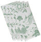 Traditional Bird Floral, Floral Print Napkin, Green, Set of 4