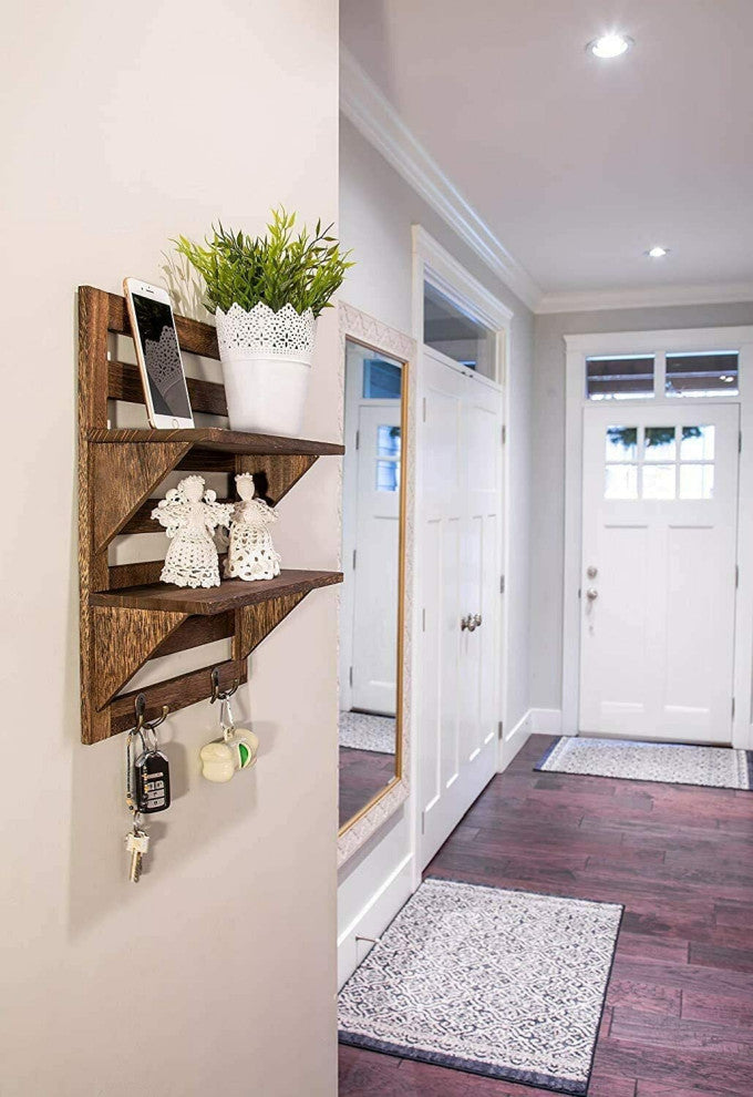 Rustic Wall Mounted Shelves for Kitchen