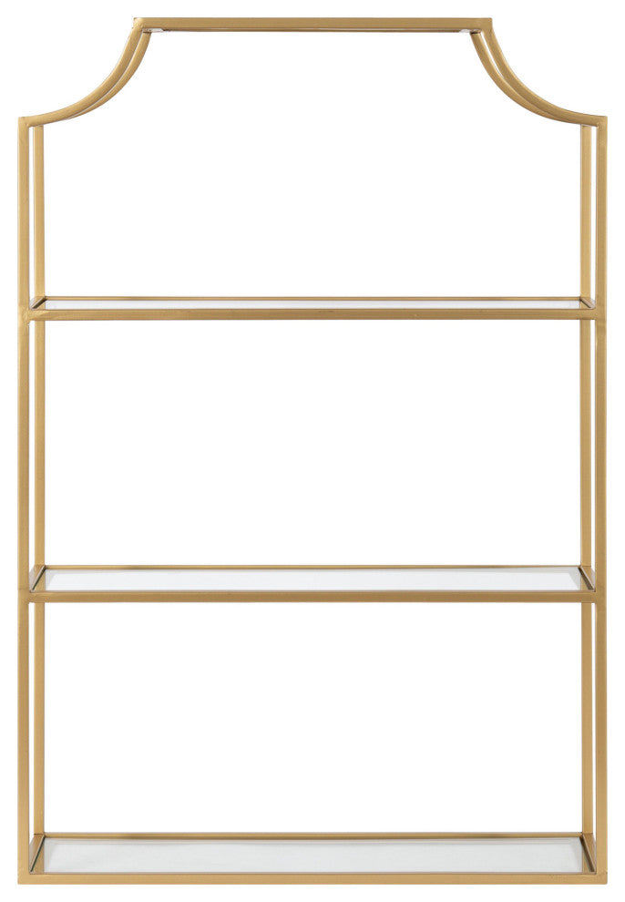Ciel Tiered Wall Shelf, Gold 20x30