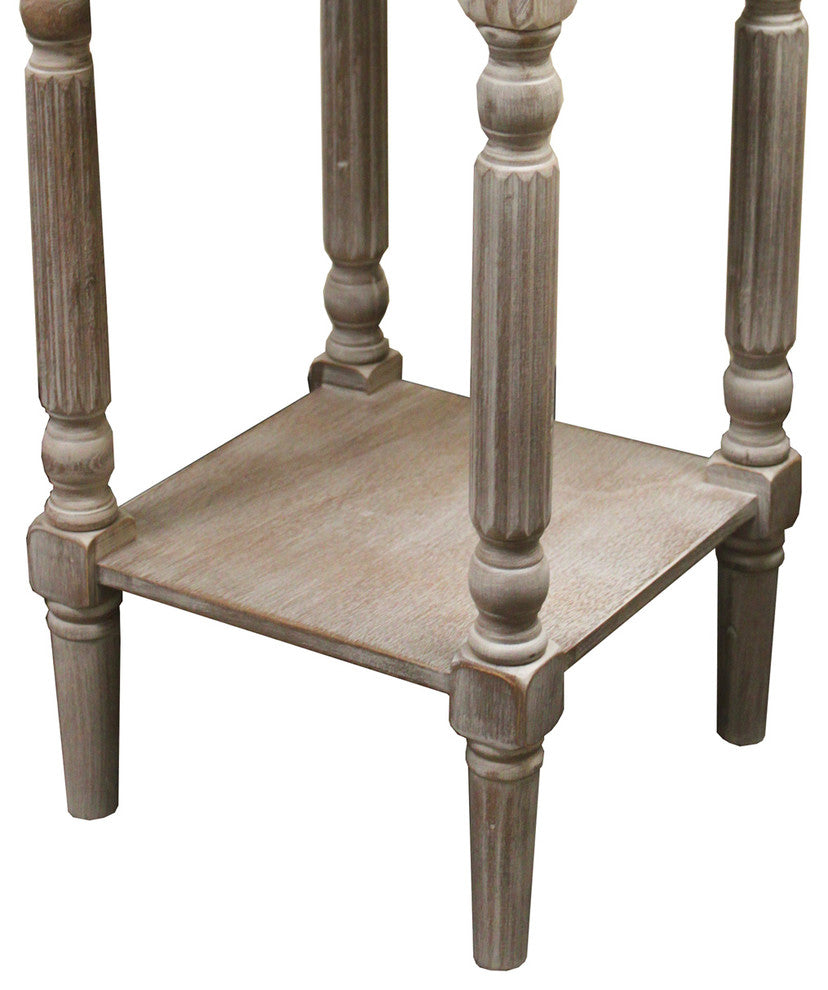 Urban Designs Ella Rustic Weathered Wooden Night Stand Accent Table