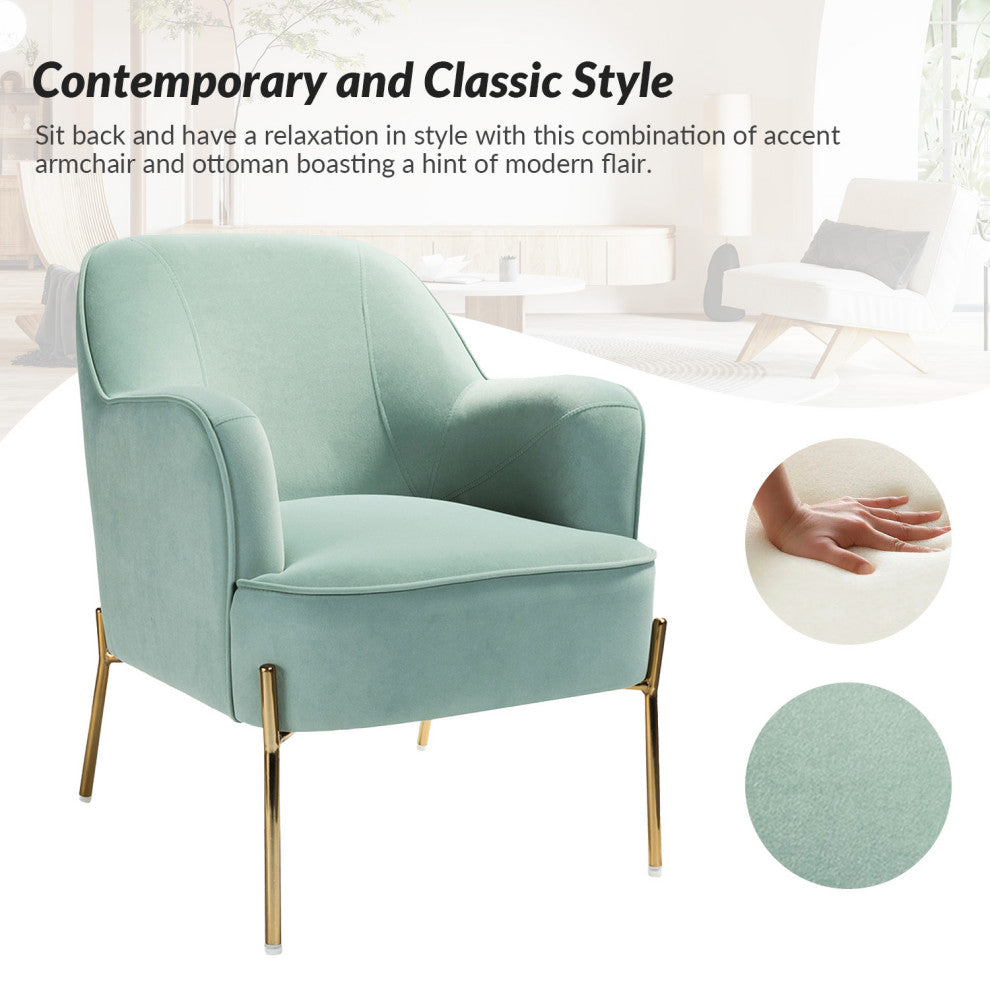 Nora Fabric Accent Chair, Sage