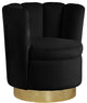 Lily Velvet Upholstered Accent Chair, Black