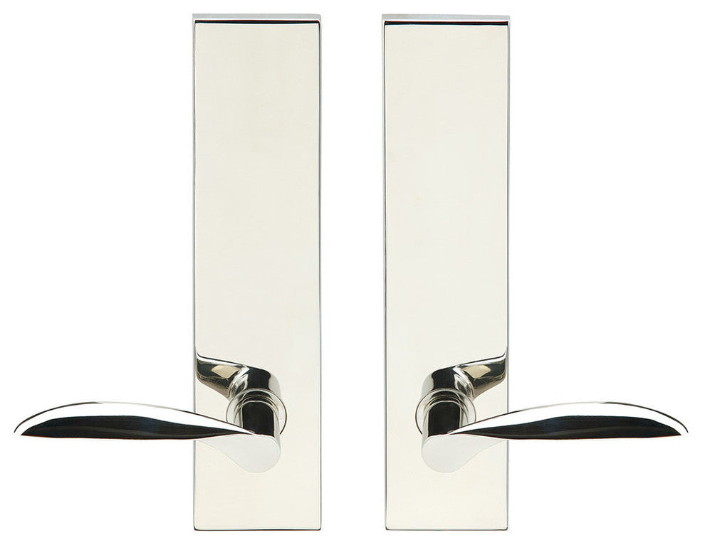 Stratus Lever, Tubular Passage, Polished Stainless Steel, 2-3/4" Backset