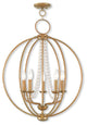 Arabella 5-Light Chandelier, Antique Gold Leaf