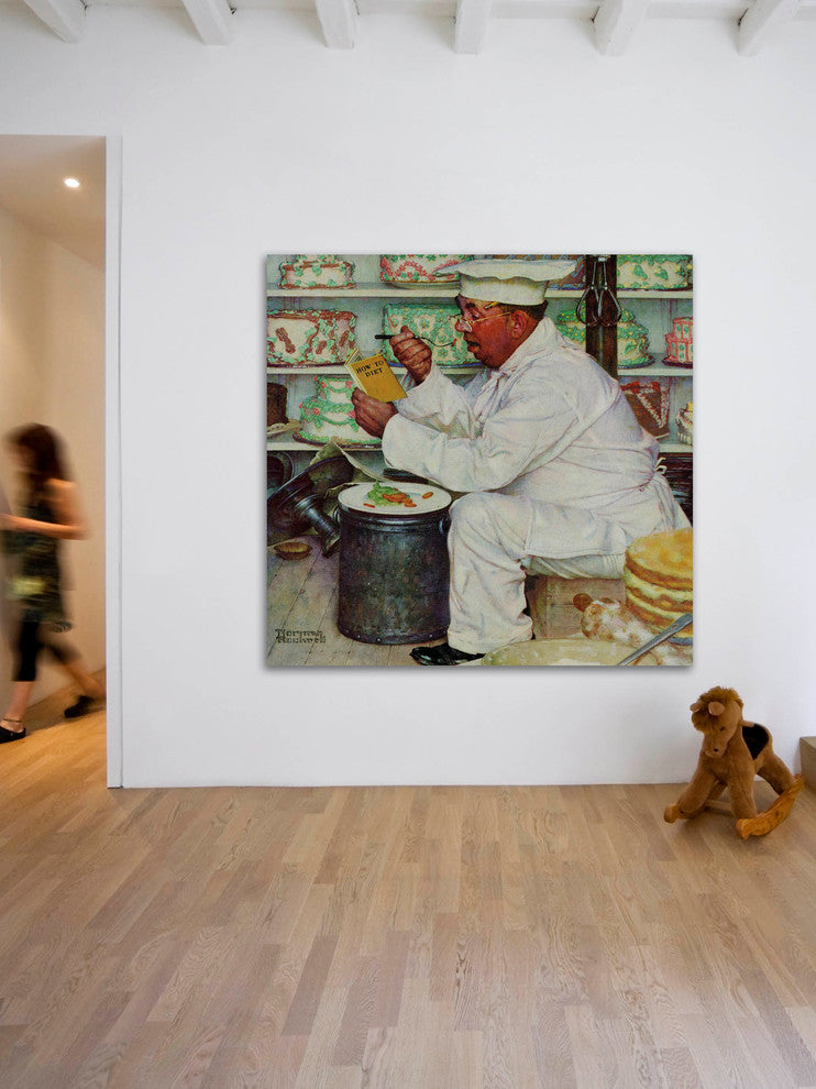 "How to Diet"  Painting Print on Canvas by Norman Rockwell