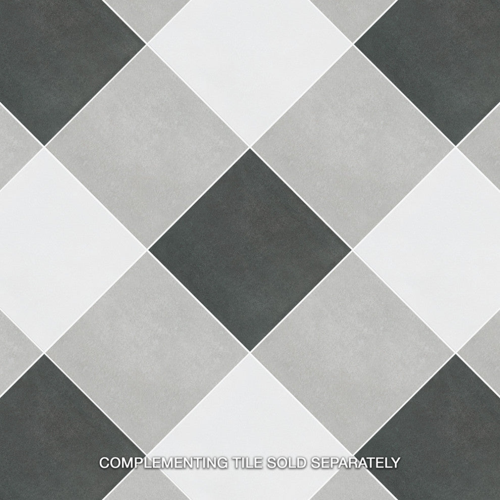 Twenties Ceramic Floor and Wall Tile, Plain Gray