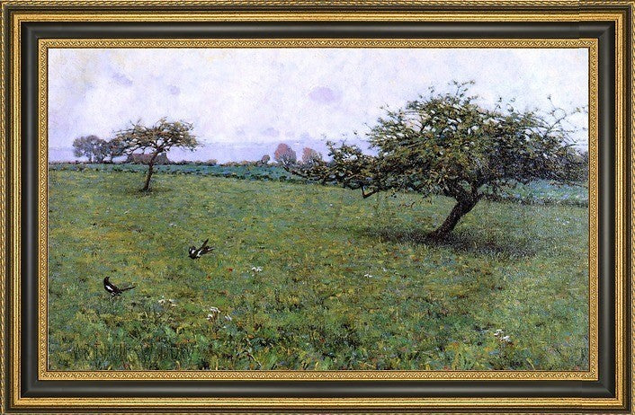 Arthur Wesley Dow Field, Kerlaouen Framed Premium Canvas Print, 16"x24"