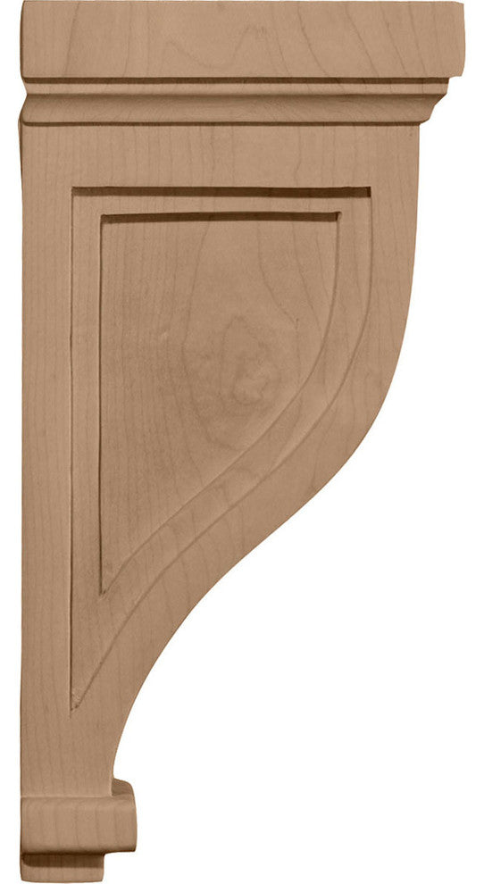 4 3/4"W x 5"D x 10"H Traditional Recessed Corbel, Cherry