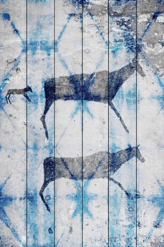 "Ancient Art" Print on White Wood, 30"x45"
