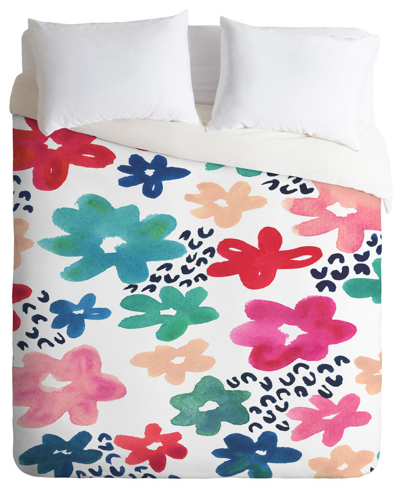 Deny Designs Kerri Satava Flower Pop Duvet Cover-Lightweight