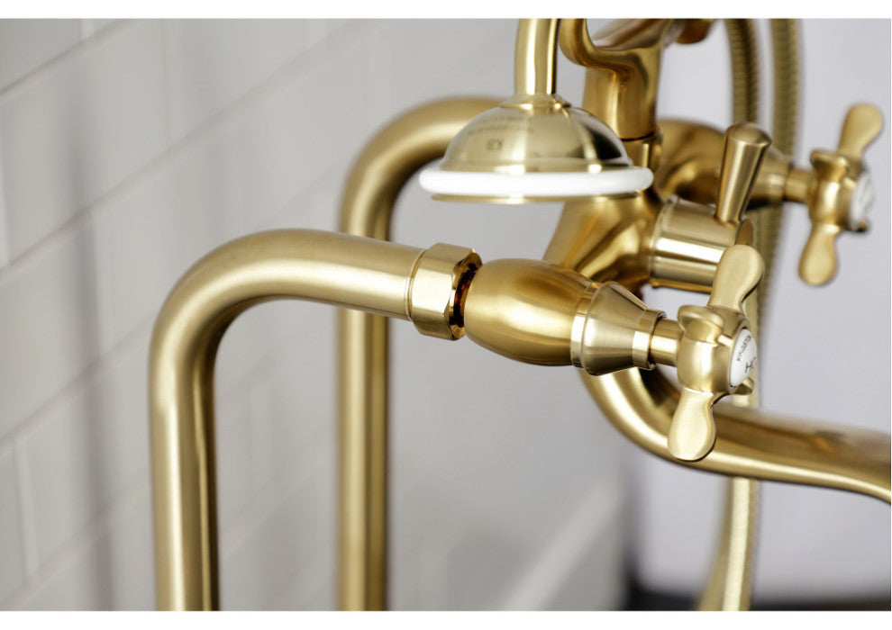 CCK246K7 Freestanding Tub Faucet Package With Supply Line, Brushed Brass