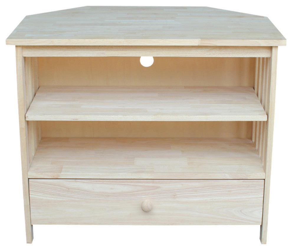 Mission Corner Entertainment / TV Stand, Unfinished