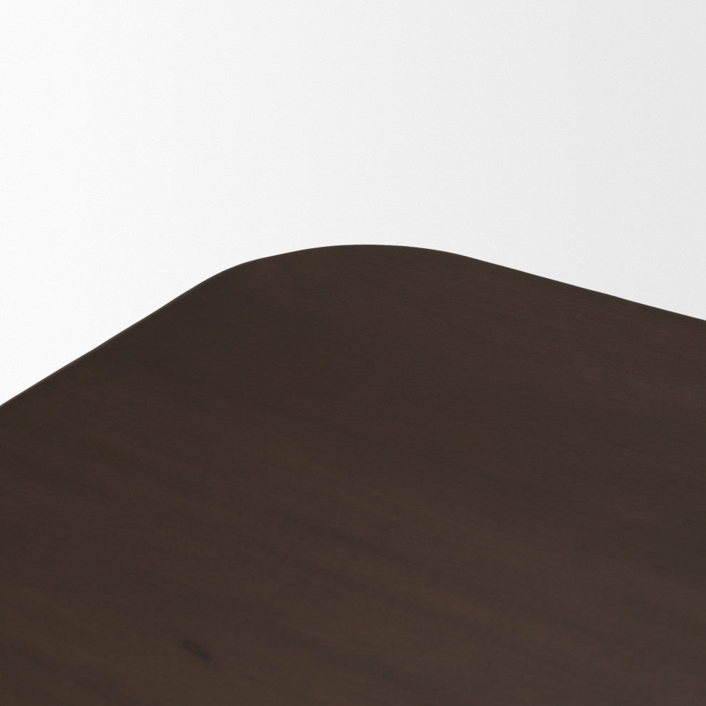 Welborn 84" Dark Brown Wood Rectangular Dining Table
