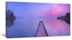"Jetty in A Dawn Lake" Wooden Sea Bridge Canvas Wall Art, 1 Panel, 60"x28"