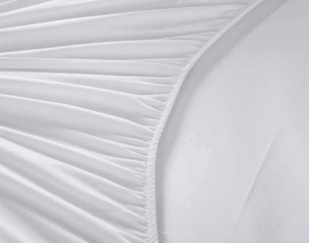 Lotus Home Cotton Water and Stain Resistant Fitted Bed Protector Set, Twin, 2-Pi