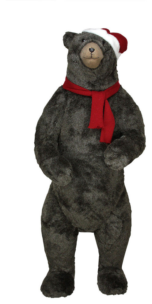 6.5' Standing Plush Bear Christmas Decoration