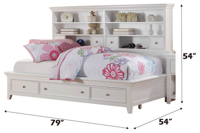 Lacey Storage Daybed, White, Twin