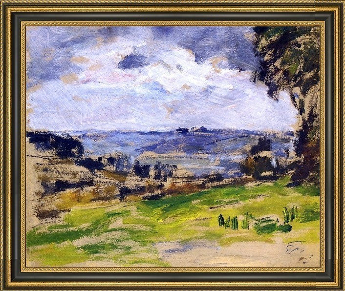 Eugene-Louis Boudin Landscape Framed Premium Canvas Print, 20"x25"