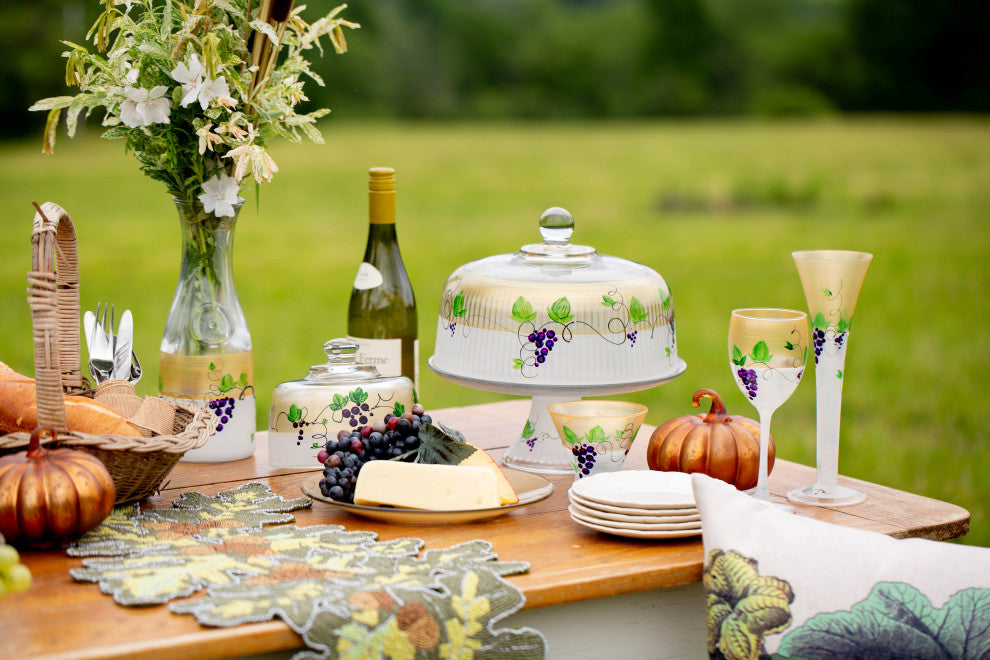 Grapes 'n Vines Wine Glasses, Set of 2