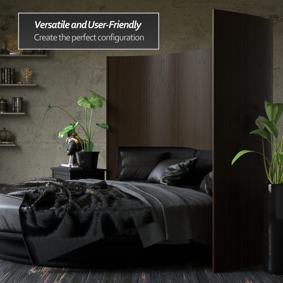 6' Tall Bamboo Wave Screen, Dark Mocha