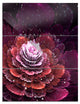 "Fractal Flower Red and White" Digital Metal Wall Art, 3 Panels, 28"x36"