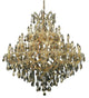 Elegant Maria Theresa Foyer Hall Light, Gold Finish With Royal Cut Crystal