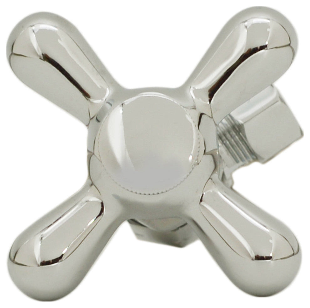 La-Style Pedestal Lavatory Kit - Cross Handles In Polished Brass, Polished Nickel